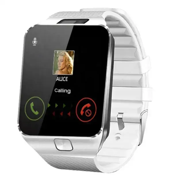 Đầy Màu sắc BT cuộc gọi sức khỏe Vòng đeo tay hỗ trợ Sim thẻ TF cho điện thoại thông minh Android Phụ kiện điện thoại thông minh đồng hồ dz09