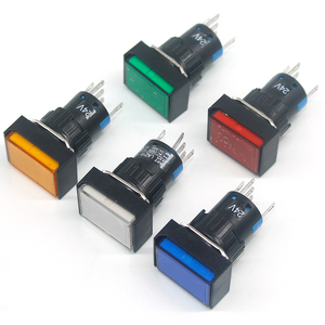 Commutatore di pulsante rettangolare di autobloccante di potere di 16mm con la lampada del LED che blocca i perni fissi della serratura cinque LA16-J-11S - Product Image 5