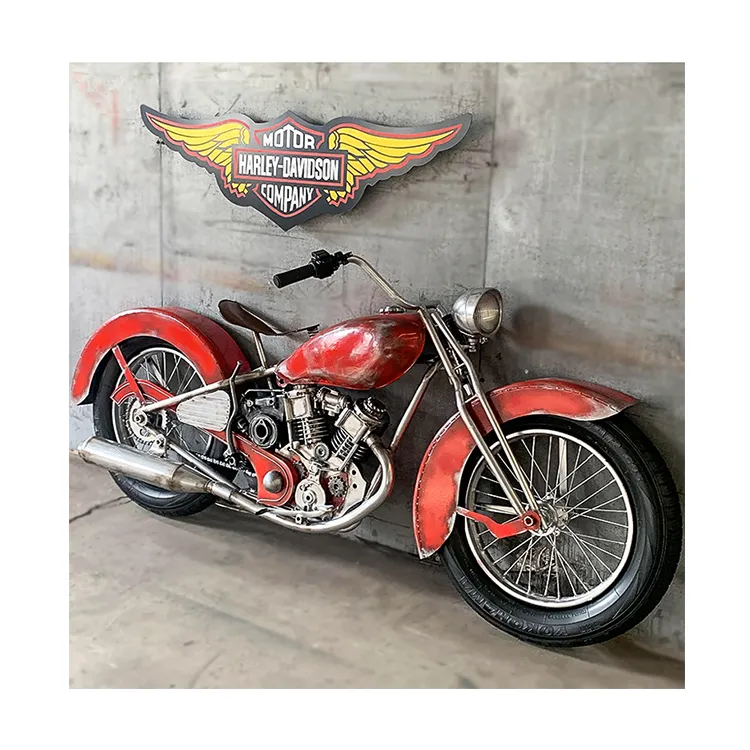 Harley club life big size Metal moto fai da te home decor moto modello bar decorazione Harley moto vintage decor