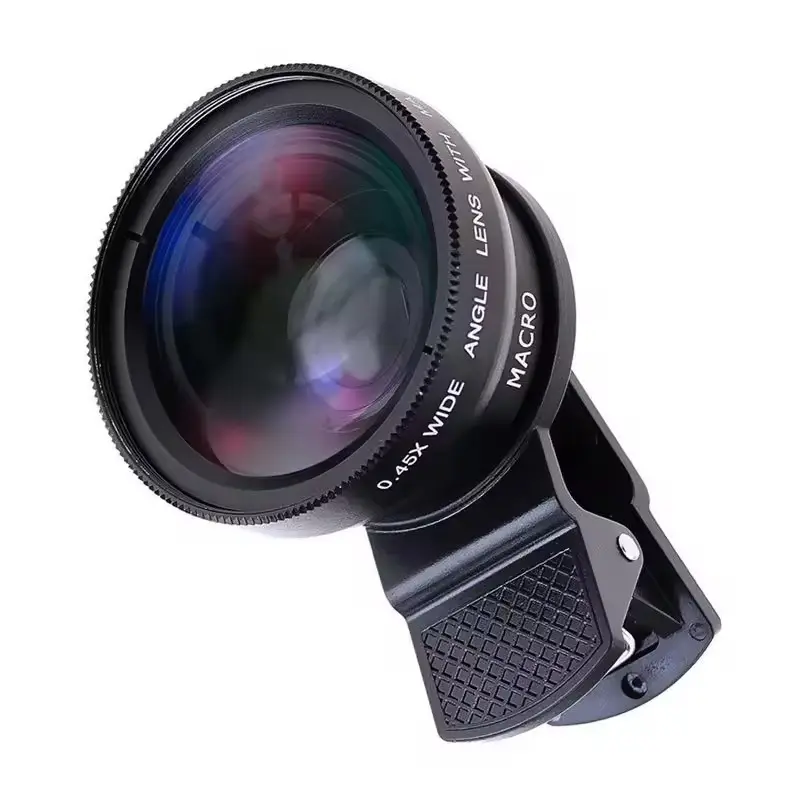 Schlussverkauf Handy-Objektiv Fischaugen 0,45X Makro 235 Weitwinkel-Handyobjektiv für Smartphone tragbare Kameraobjektiv für Foto