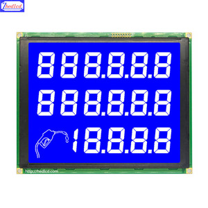 Hersteller verkauf 7,5 "Segment code LCD-Anzeige modul mit HT1621 IC SPI-Schnitts telle Orange Hintergrund beleuchtung für die Steuerung des Kraftstoffsp enders