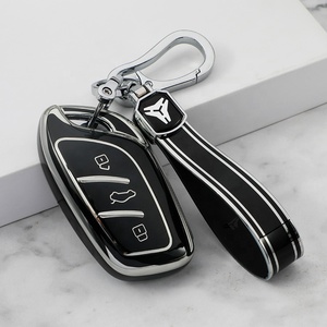 Gümüş kenar araba anahtarlık kapağı anahtarlık ile Roewe RX5 MG için Fit ZS GT GS 350 360 750 W5 sınıf aksesuarları TPU araba durumda kabuk - Product Image 2