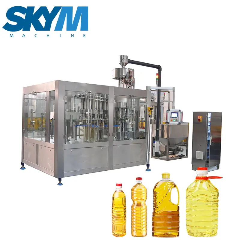 Automatic sunflower vegetable oil bottling filling capping machine line