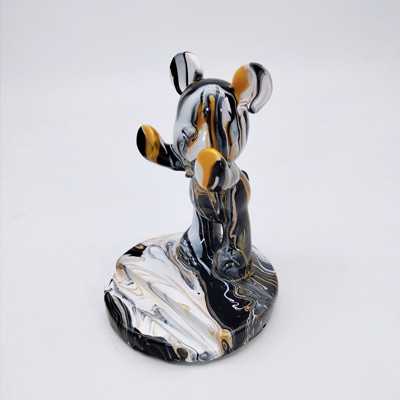 (Black Gold White Pigment) Round Stand
