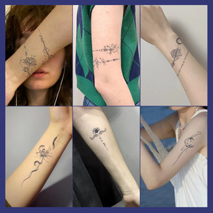 XB lâu dài thảo dược nước trái cây bán vĩnh viễn người đàn ông cô gái cánh tay cơ thể vẻ đẹp thực tế không thấm nước tạm thời giả hình xăm Stencil Sticker - Product Image 5