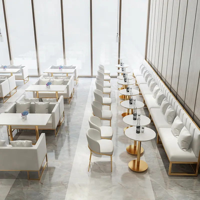 Conjunto de muebles de mesa para restaurante, sillas modernas personalizadas para bar, restaurante, cafetería, hotel, comedor