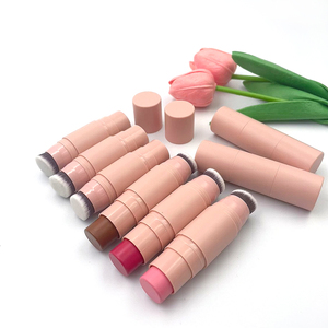 Tüm cilt için fırça ile krem makyaj allık 3 In 1 dudak yüz göz yanak allık dudak kremi bronzlaştırıcı highstick sopa - Product Image 4