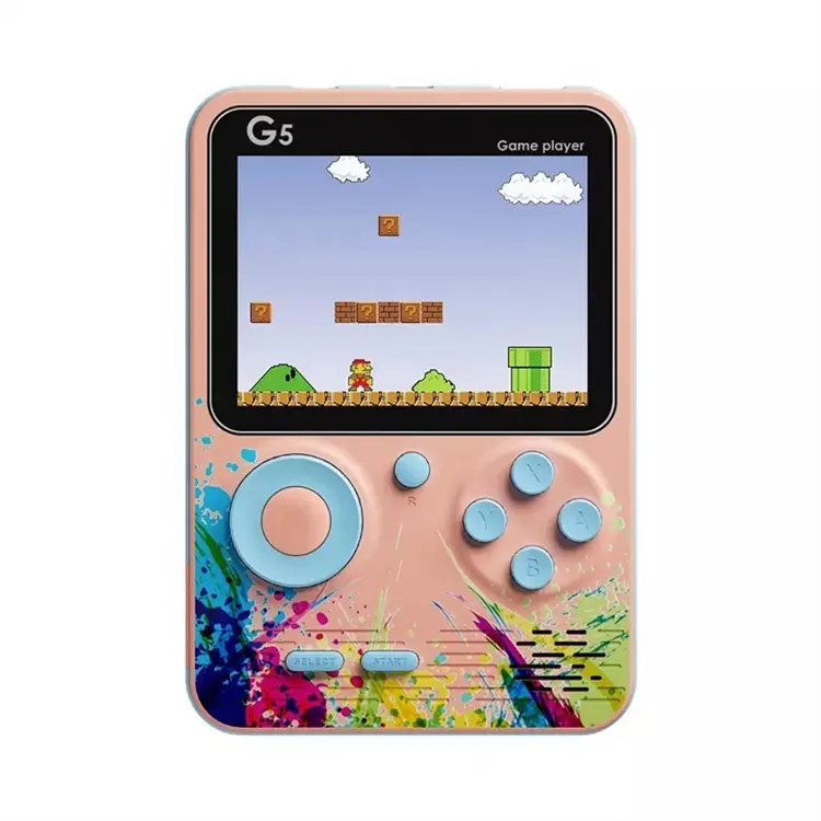 Mini consola de juegos portátil G5 para niños, 500 juegos clásicos Retro integrados