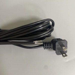10 Feet 90 Degree 2-Slot Polarized Power <strong>Cord</strong> <strong>18</strong> <strong>AWG</strong> Angled IEC320 C7 to NEMA 1-15P Power Cable Black Color - Product Image 2