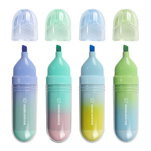 KHY Non-Toxic 4 Color <strong>Chisel</strong> <strong>Tip</strong> <strong>Highlighter</strong> Marker Pen Set Mini <strong>Highlighter</strong> Pen Writing Smoothly <strong>Highlighter</strong> Pen Cute Set - Product Image 2