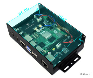 Kit de mini ordenador multifuncional todo en uno para Raspberry Pi5 carcasa de aleación de aluminio PCIe a Gigabit Ethernet/4CH USB3.2 Gen1/M.2 - Product Image 6