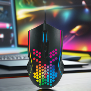 Ergonomisches RGB Benutzer definiertes Logo Kabel gebundene Gaming-Maus mit Hintergrund beleuchtung USB Atmungsaktives Waben design PC-Programmierung Computer anwendungen