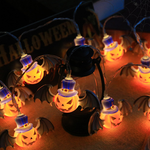 Battery Operated Halloween Decorations Silicone Skeleton Pumpkin Ghost <strong>String</strong> Lights for Diy Haunted House <strong>Creating</strong> Horror Decor - Product Image 2
