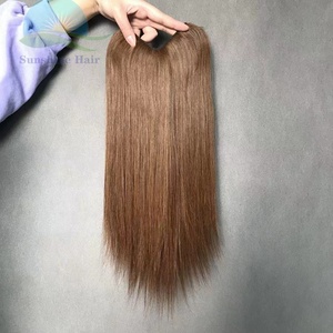 一体式无缝夹头真人发18英寸棕色 #6全头vu形发饰蕾丝夹头加长 - Product Image 2