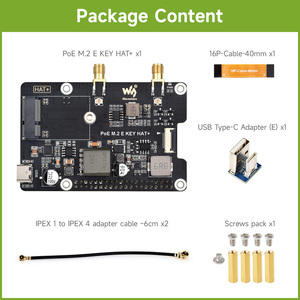 PoE M.2 E KEY HAT Waves hare Adapter mit PoE-Funktion für Raspberry Pi 5 Kompatibel mit NGFF (M.2 E Key) Wireless NIC - Product Image 6