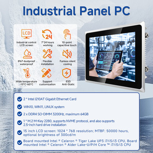 Ordenador todo en uno integrado/de montaje en pared industrial IP67 impermeable J1900 J6412 CPU panel táctil capacitivo PC - Product Image 2