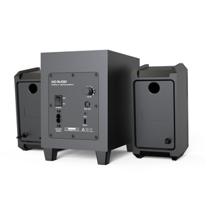 2.1通道50W HiFi音频系统RGB光游戏电脑扬声器，带低音炮和强低音木质和塑料材料 - Product Image 5