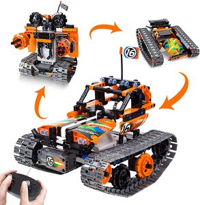 Flytec oyuncak inşaat blokları 392 adet DIY RC araba oyuncak akıllı eğitim uzaktan kumanda araba 3 in 1 robot kitleri - Product Image 3