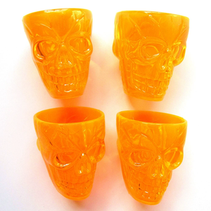 Cadılar bayramı 4 adet kırılmaz şeffaf kafatasları Shot bardakları fincan 2 Oz/ 60 ml sofra seti için parti duvar süslemeleri parti - Product Image 3