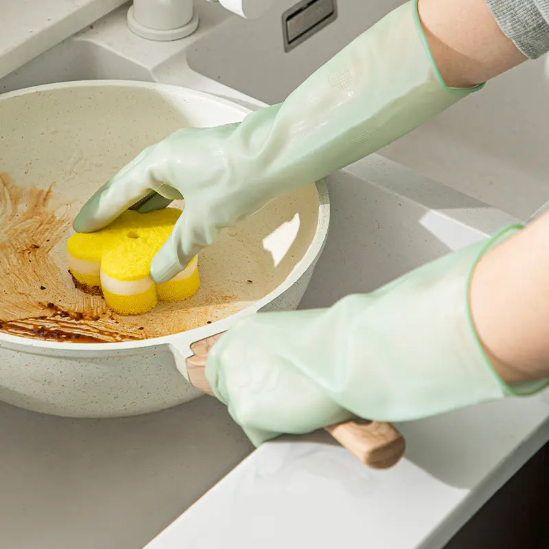 Латексные перчатки для мытья посуды