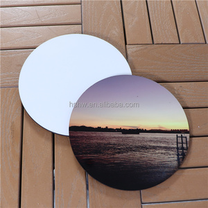 热升华圆形热压MDF木制定制空白软木餐垫餐桌 - Product Image 3