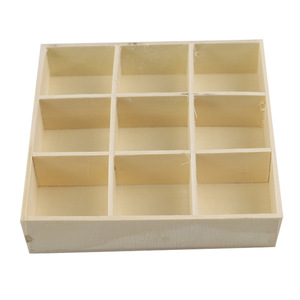 กล่องไม้ขายส่งพร้อมช่องแบ่งกล่องเก็บของไม้มาใหม่มีช่องแบ่งช่อง9ช่อง6หรือ4ช่องสำหรับตกแต่งบ้านและงานฝีมือดรอปชิปปิ้ง - Product Image 4