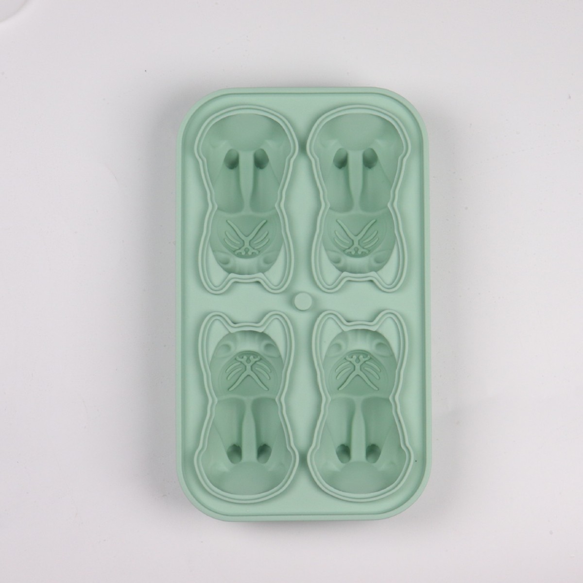 Green french fighting dog ice lattice