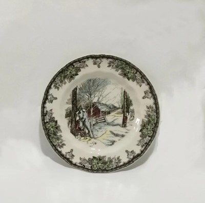 Gray plate green