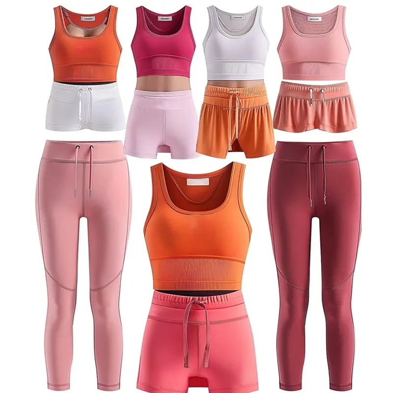 2024 Customized Logo Gym Fitness Seamless Gym Clothing Yoga Outfit Pants Sports Suit Women Workout Gym Fitness Sets