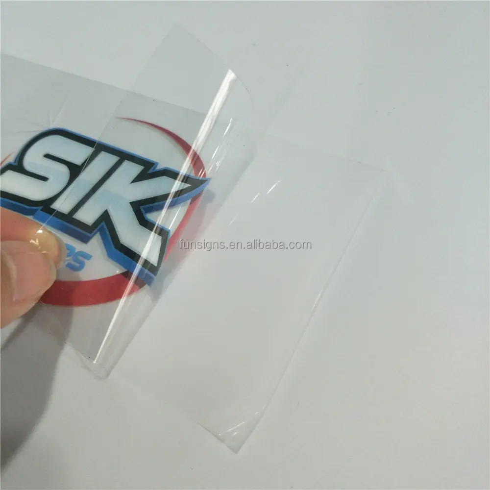 Custom Waterproof Die Cut Self Adhesive Clear Sticker, Transparent Vinyl Sticker