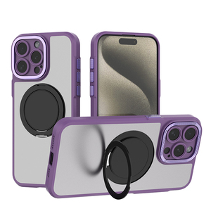 Fabrika saydam darbeye dayanıklı güçlü manyetik braket 360 derece dönebilir telefon iPhone için kılıf 16 cep telefonu kabuk - Product Image 1