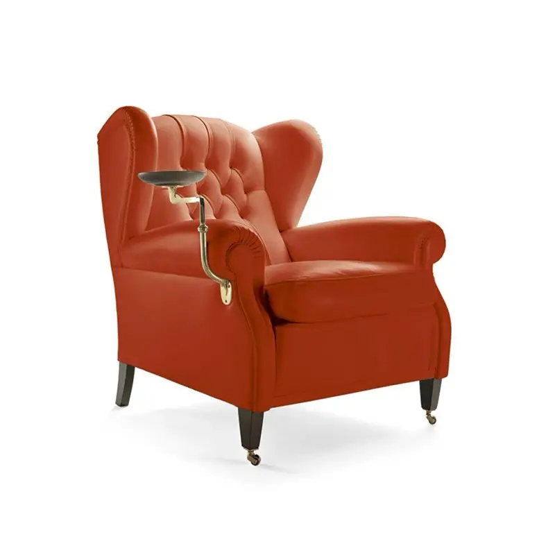 Mobilier de chaise d'appoint en bois moderne de designer nordique pour salle d'attente chaises longues inclinables d'hôtel fauteuils de salon en cuir