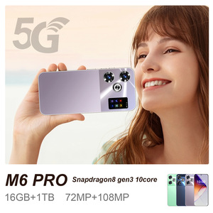 Yüksek kaliteli M6 PRO Smartphone ile 7.3 inç büyük HD ekran Octa çekirdekli 6000MAH yüksek dayanıklılık 512 GB ROM