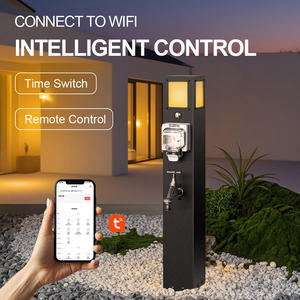 Biệt thự ngoài trời Vườn không thấm nước thép không gỉ Cột Điện chống đóng băng mặt đất cắm 50A 2 ổ cắm mở rộng ổ cắm <span class=keywords><strong>Wifi</strong></span> - Product Image 6