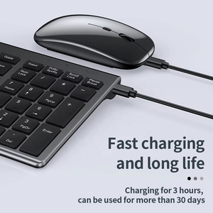 Venta directa de fábrica ultrafino recargable ergonómico 2,4 Ghz modo dual inalámbrico teclado y ratón Combo Set para oficina - Product Image 4