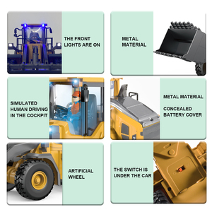 Hot 2.4G điện đa chức năng 9ch RC máy xúc xây dựng xe tải kỹ thuật phương tiện giáo dục đồ chơi cho trẻ em sạc - Product Image 3