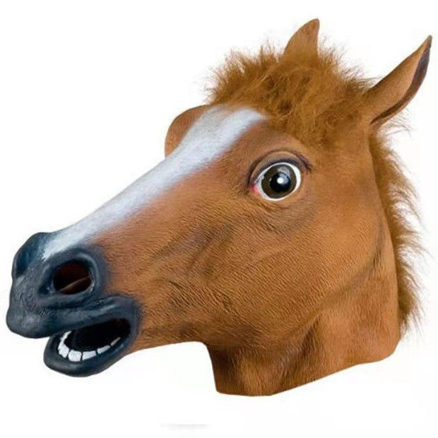 Maschera testa di cavallo marrone