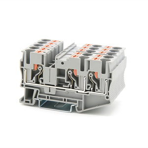 Conector de extremo eléctrico de corriente grande UL94, de empuje rápido en bloques de terminales de carril Din, 1000V, 41A, RPV6, tipo de resorte de gran tamaño - Product Image 2