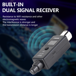 ワイヤレスマイク送信機マイクアダプターに配線されたMUT-002 UHFワイヤレスマイクシステム - Product Image 3