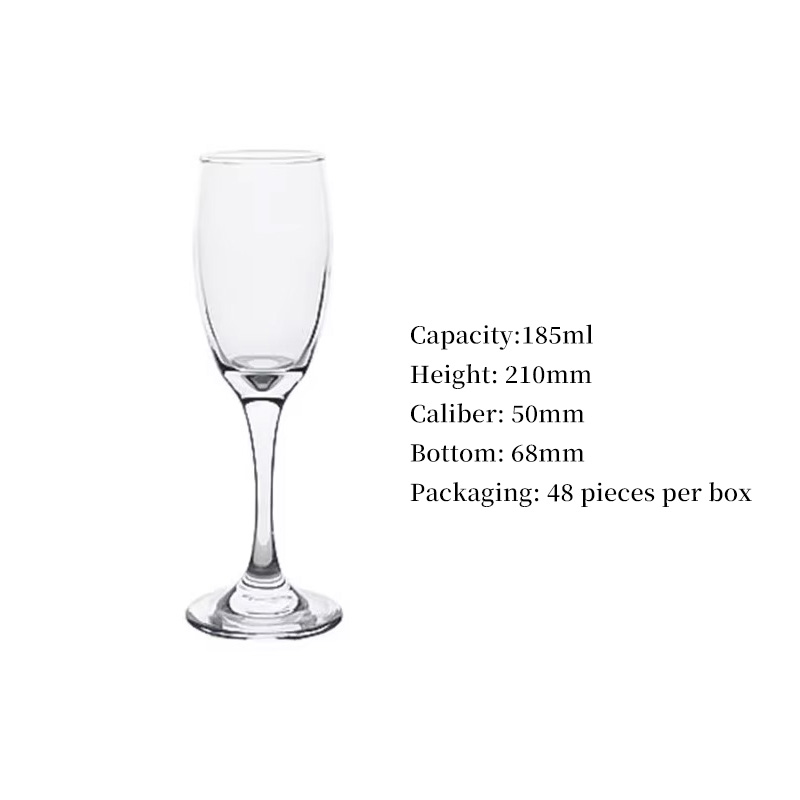 185ml champagne flute clear