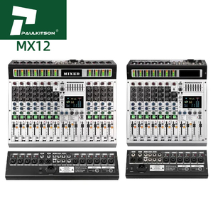 Paulkitson <strong>Mixer</strong> MX12 DJ Controller <strong>Mixer</strong> 12Channel <strong>Pro</strong> Audio Console Sound Professional Digital Console <strong>Mixer</strong> Sound System