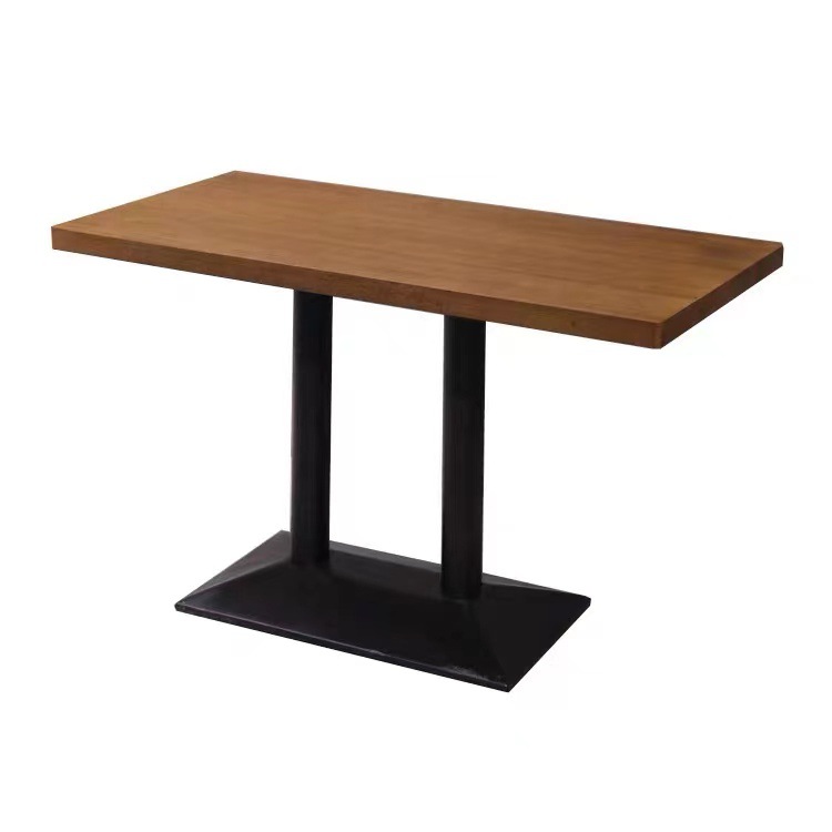 120*60cm long table with wood veneer (iron legs)