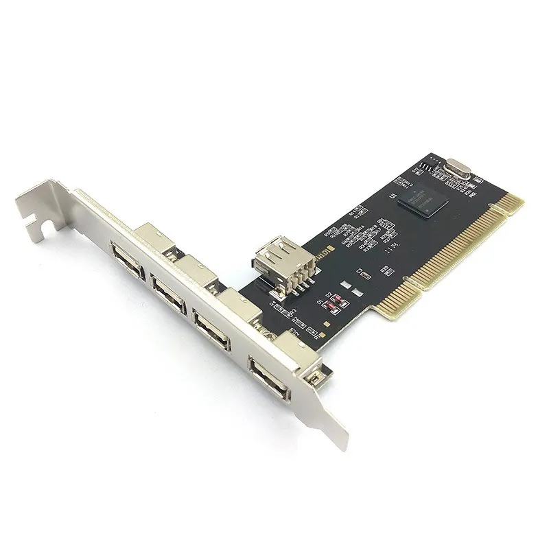 PCI إلى USB قابس وتشغيل محرك أقراص سطح مكتب مجاني في محول 4 + 1 بطاقة توسيع USB