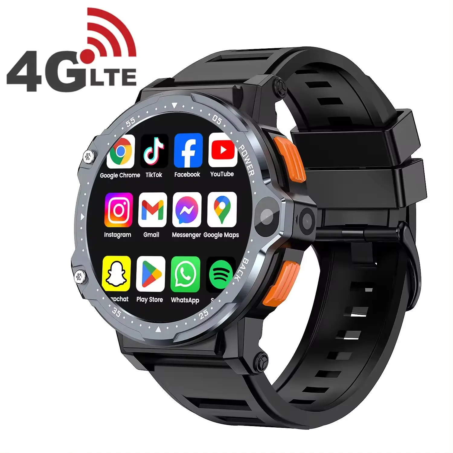 Neue 4G Android Smart Watch Sim-Karte Telefon Handy Anruf S9 S8 Ultra 4G GPS WLAN Doppel Video Kamera Herren PG999 runde Smartwatch