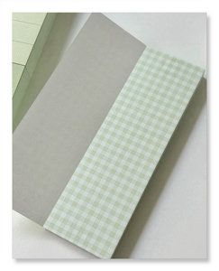 Cuaderno de notas personalizado de 40 páginas Trace Half Sugar Checkered Series First Play Small Fresh Simple Checkered Ledger Material Bloc de notas
