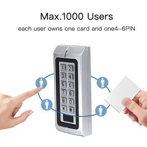 Nuevo diseño de la contraseña y tarjeta de desbloqueo impermeable independiente de entrada de la puerta de intercomunicación rfid cerradura de la puerta Sistema de control de Acceso - Product Image 5