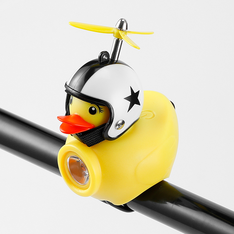 Casque Lumineux Canard Jaune + Étoile (Blanc)