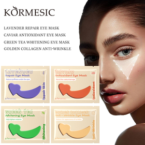 Oem odm kormesic 7 גרם הסיטונאי זהב קולגן לחות אנטי קמטים תה ירוק קוויאר נוגד חמצון לבנדר תיקון מסכת עיניים