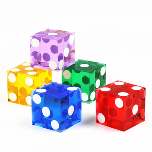 Sang trọng vuông Acrylic góc bên phải 6-Side DICE cho crap trò chơi thanh lịch vuông craps DICE 6-Sided Acrylic <span class=keywords><strong>Cube</strong></span> - Product Image 2