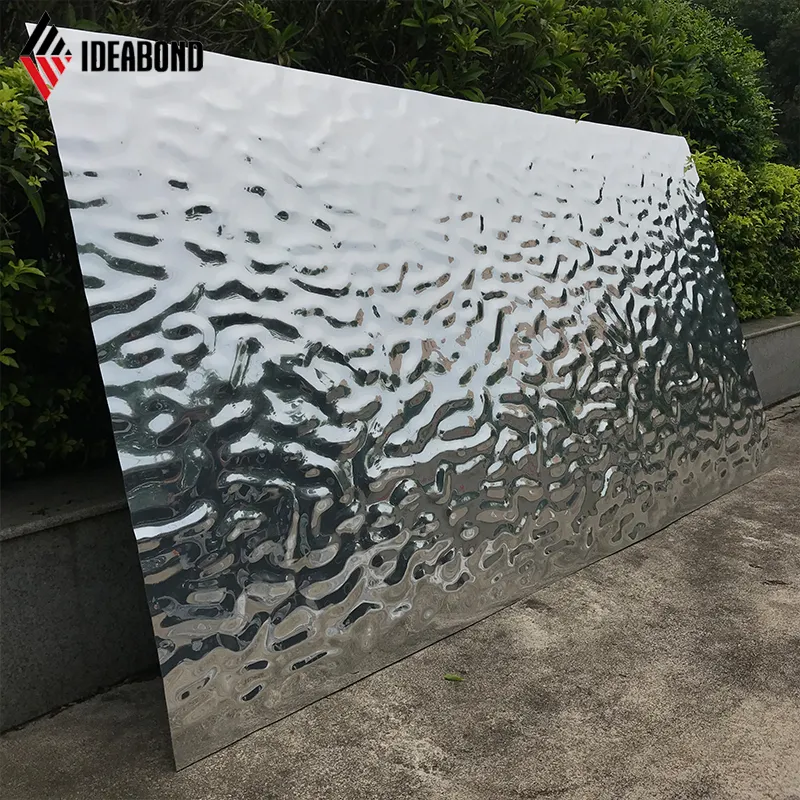 Novel Design Metal Texture 3D Embossed Mirror Aluminum Composite Panel Building Materials Manufacturers in China